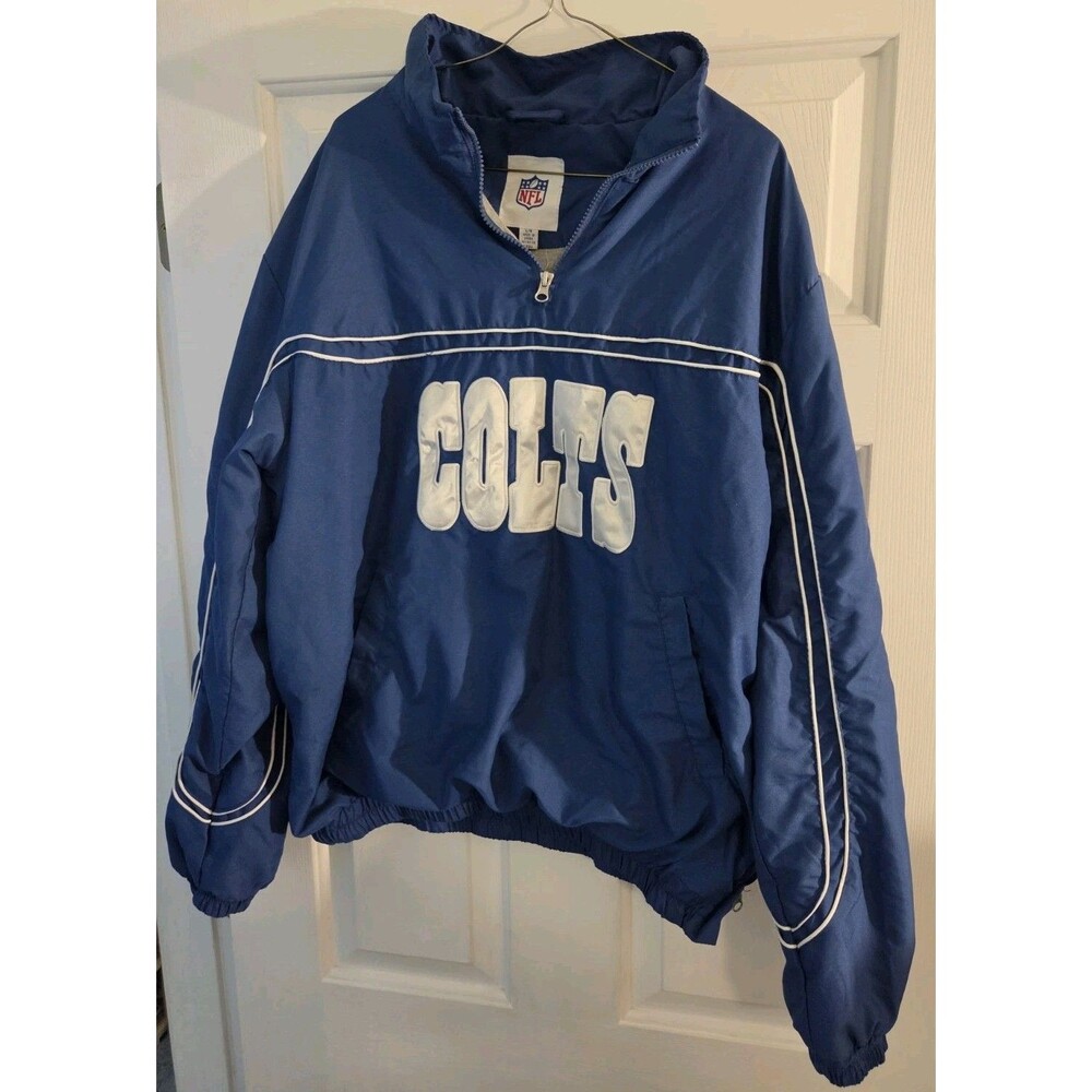 Women's Pullover Jacket Large Size 6 Zipper Closure Colts NFL Indianapolis